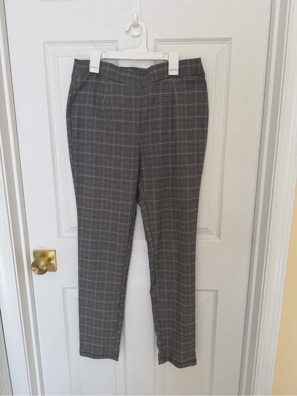 Calvin Klein Gray Plaid Slim Dress Pants